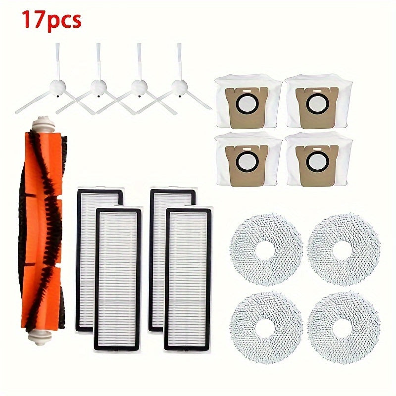 Compatible Additions for Xiaomi X10+ X10PLUS\u002FX20+ X20PLUS Robotic Vacuum Cleaner, Including Main Brush, Filter, Dust Bag, Cloth, And White Side Brushes