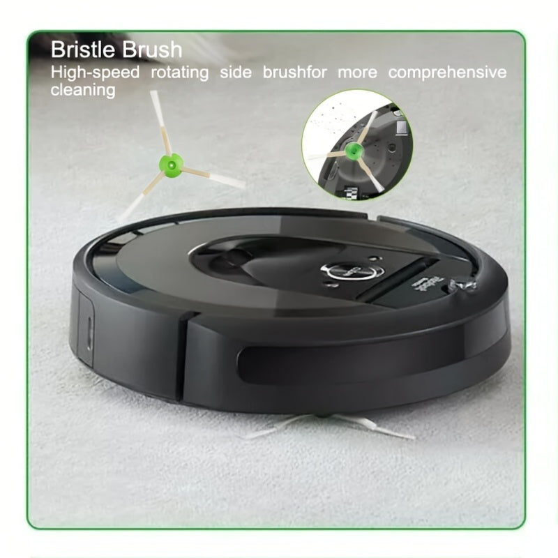 Replacement Parts for IRobot Roomba I7+i4 E5 E6 E7 Robot Vacuum Cleaner Accessories | 2 Rubber Rollers, 6 Filters, 8 Vacuum Bags, 6 Side Brushes with 6 Spikes | Cleaning Supplies for Everyday Home Cleaning, Robot Vacuum And Mop