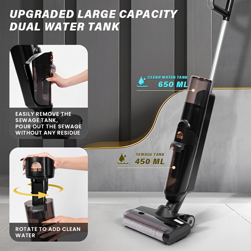 A Multifunctional Vacuum And Mopping Device That Operates Both Wet And Dry, Ideal for Cleaning Floors, Carpets, And Pet Hair