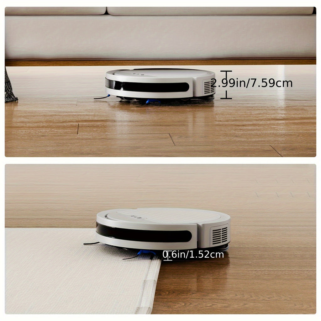 This Is a Robotic Vacuum And Mop Combination Featuring Powerful 5000PA Suction, Various Cleaning Modes, And a 2-In-1 Design. It Can Be Controlled Via an App, Remote, Or Alexa Voice Commands