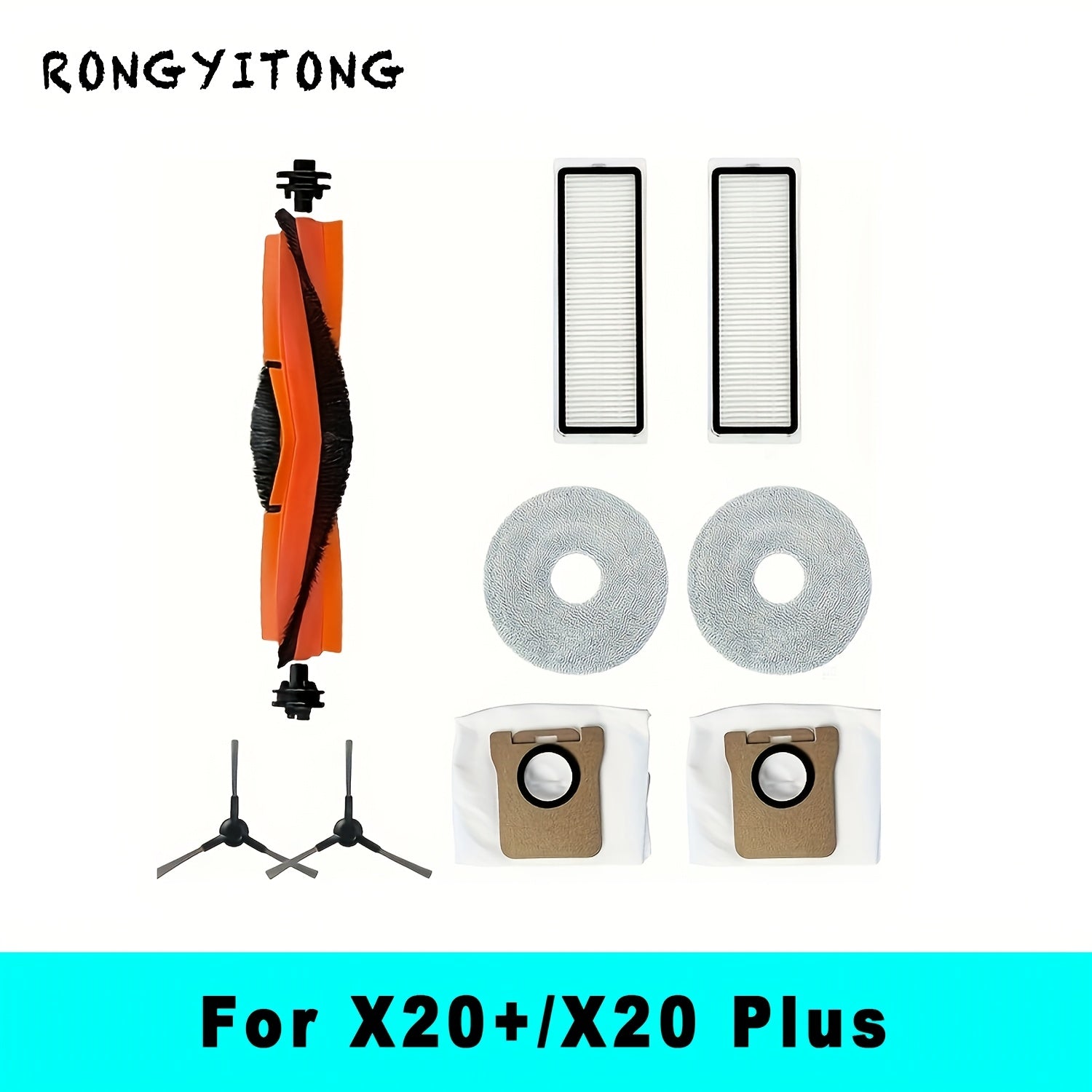 Xiaomi Robot Vacuum X20 +\u002FX20 Plus And X20 Pro\u002FX20 Max \u002F D102GL \u002F D109GL Replacement Components Main Side Brush Hepa Filter Mop Pad Dust Bag