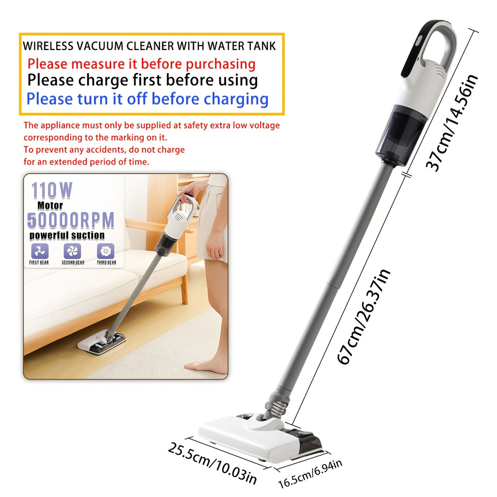 A Vacuum And Mop Combination Device Featuring Three Adjustable Speed Settings for Thorough Cleaning in Different Situations, Designed to Be Lightweight And User-Friendly, Ensuring The Cleanliness of Your Home!